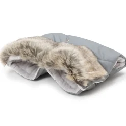 Mufka do wózka GREY WINTER z futerkiem