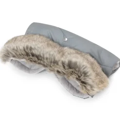 Mufka do wózka GREY WINTER z futerkiem