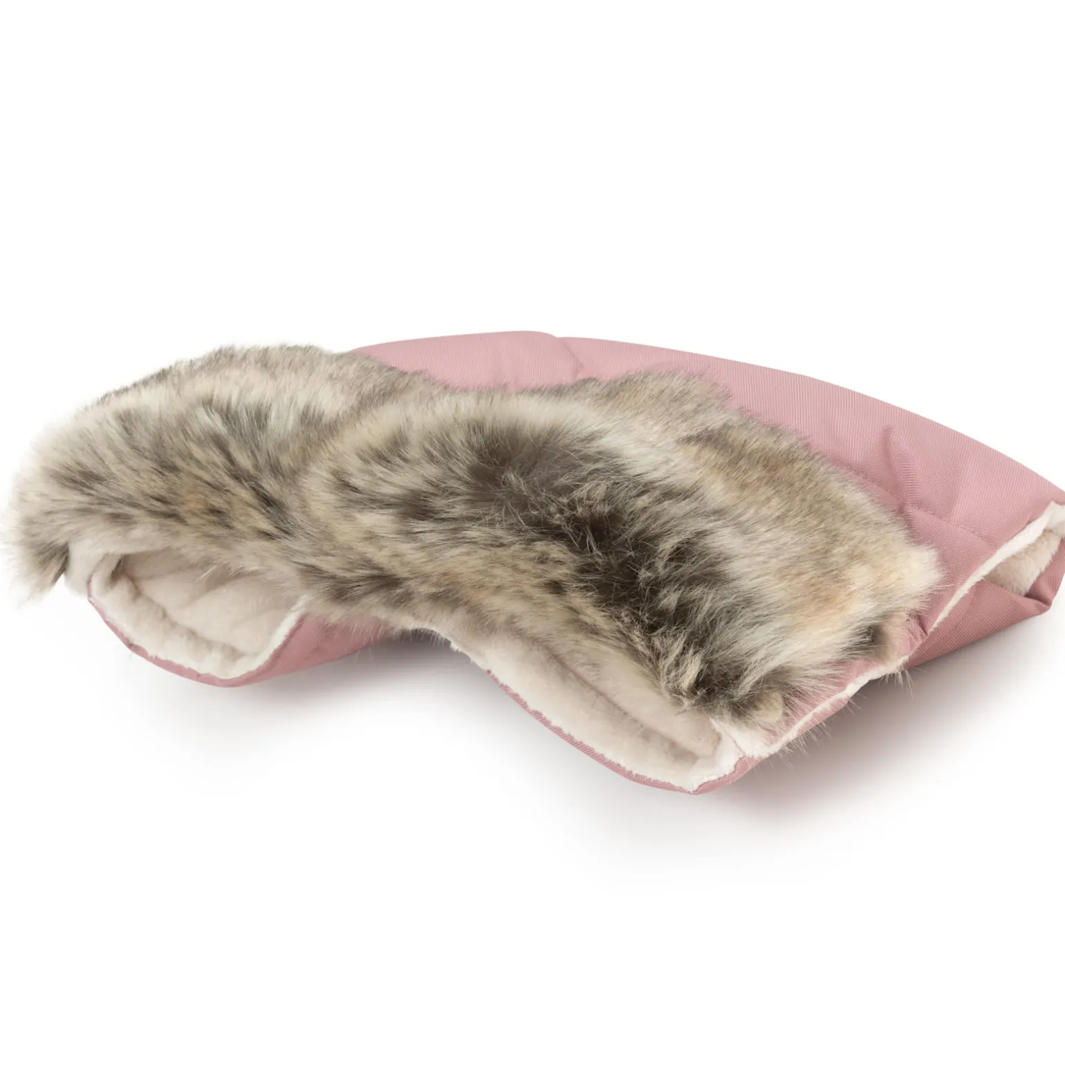 Mufka do wózka PINK WINTER z futerkiem