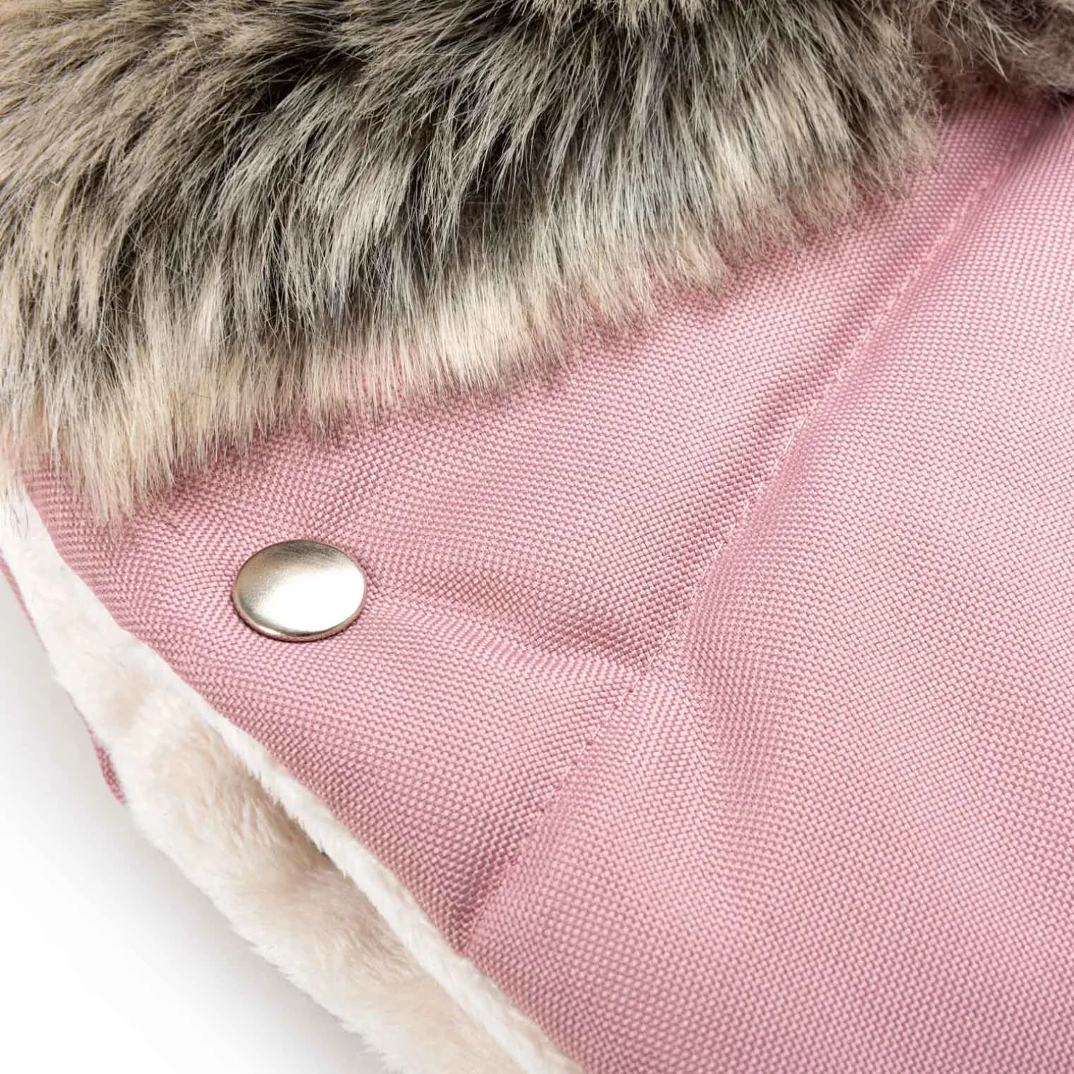Mufka do wózka PINK WINTER z futerkiem