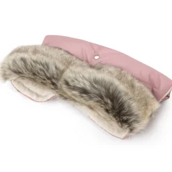 Mufka do wózka PINK WINTER z futerkiem