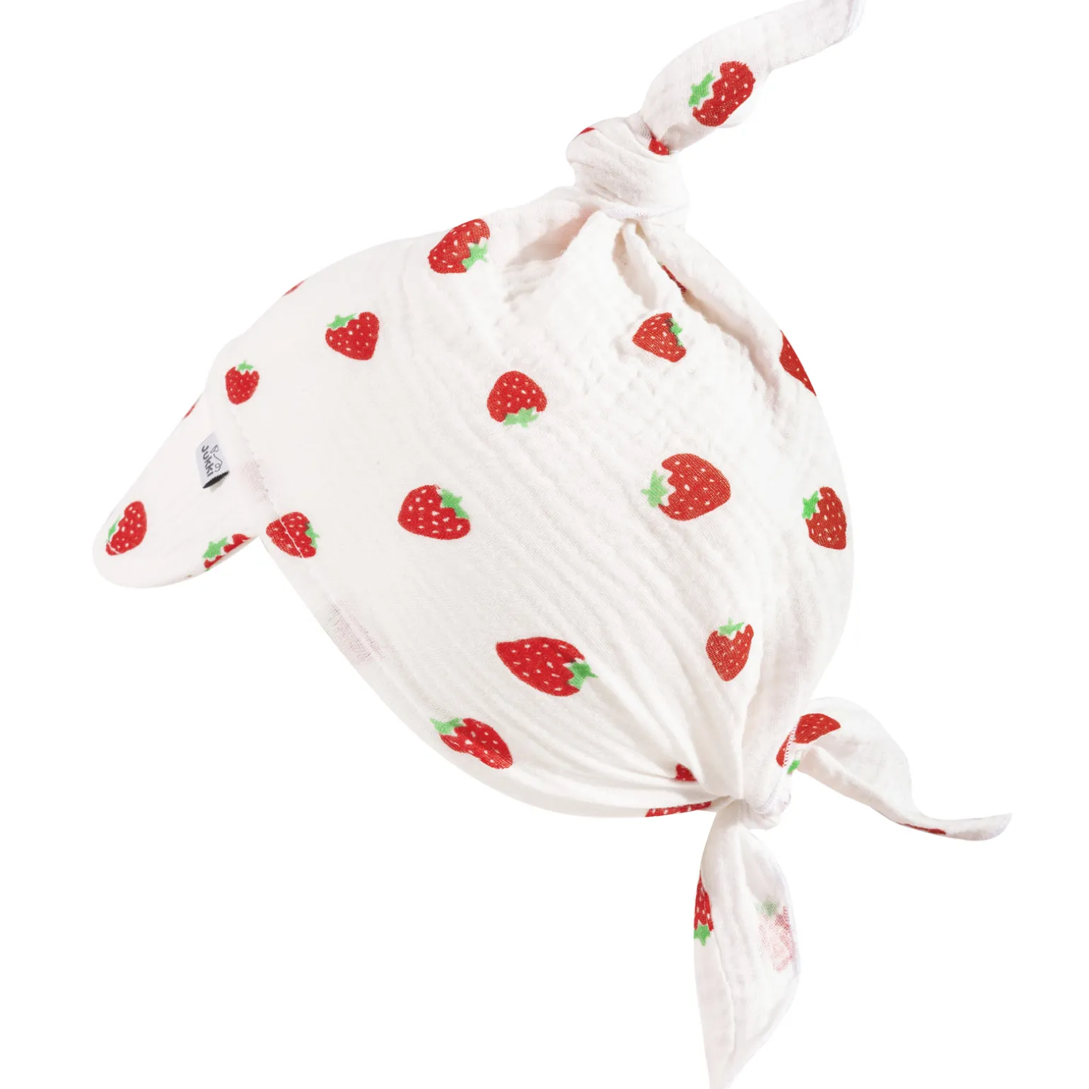 Muślinowa Chustka z daszkiem - Strawberries
