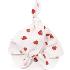 Muślinowa Chustka z daszkiem - Strawberries