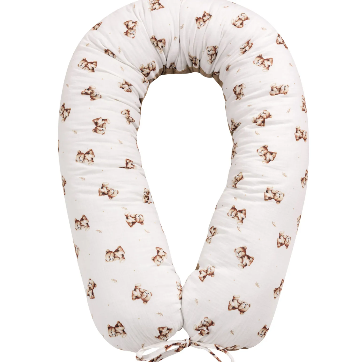 Muślinowa Poduszka ciążowa - Baby Bear i Toffee Soft Velvet