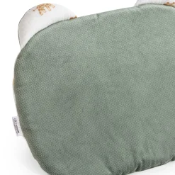 Muślinowa Poduszka MIŚ - Baby Safari i oliwkowy Velvet