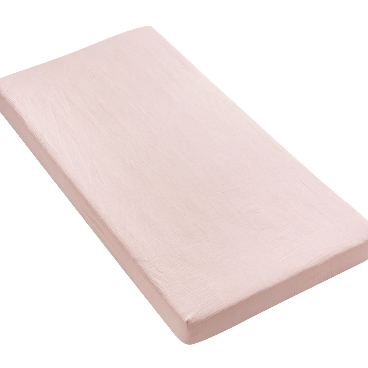 Muślinowe prześcieradło z gumką do łóżeczka 120x60cm - Pink