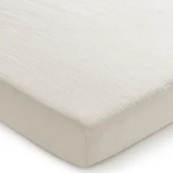 Muślinowe prześcieradło z gumką do łóżeczka 120x60cm - Linen
