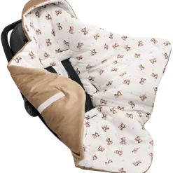 Muślinowy Kocyk do fotelika samochodowego - Baby Bear i Toffee Soft Velvet