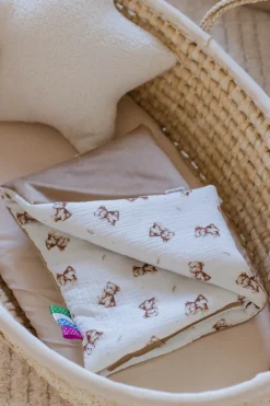 Muślinowy Kocyk niemowlęcy 55x75cm - Baby Bear i Toffee Soft Velvet