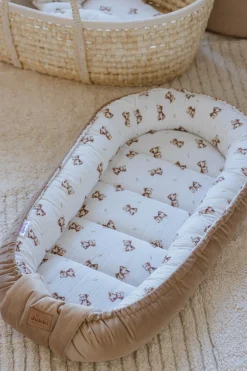 Muślinowy Kokon Comfort - Baby Bear i Toffee Soft Velvet
