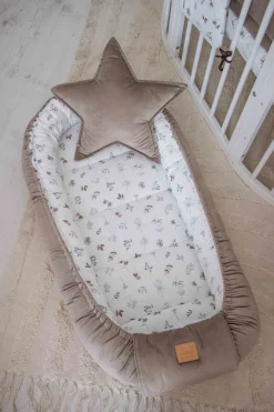 Muślinowy Kokon Comfort - Simply Nature i Latte Velvet