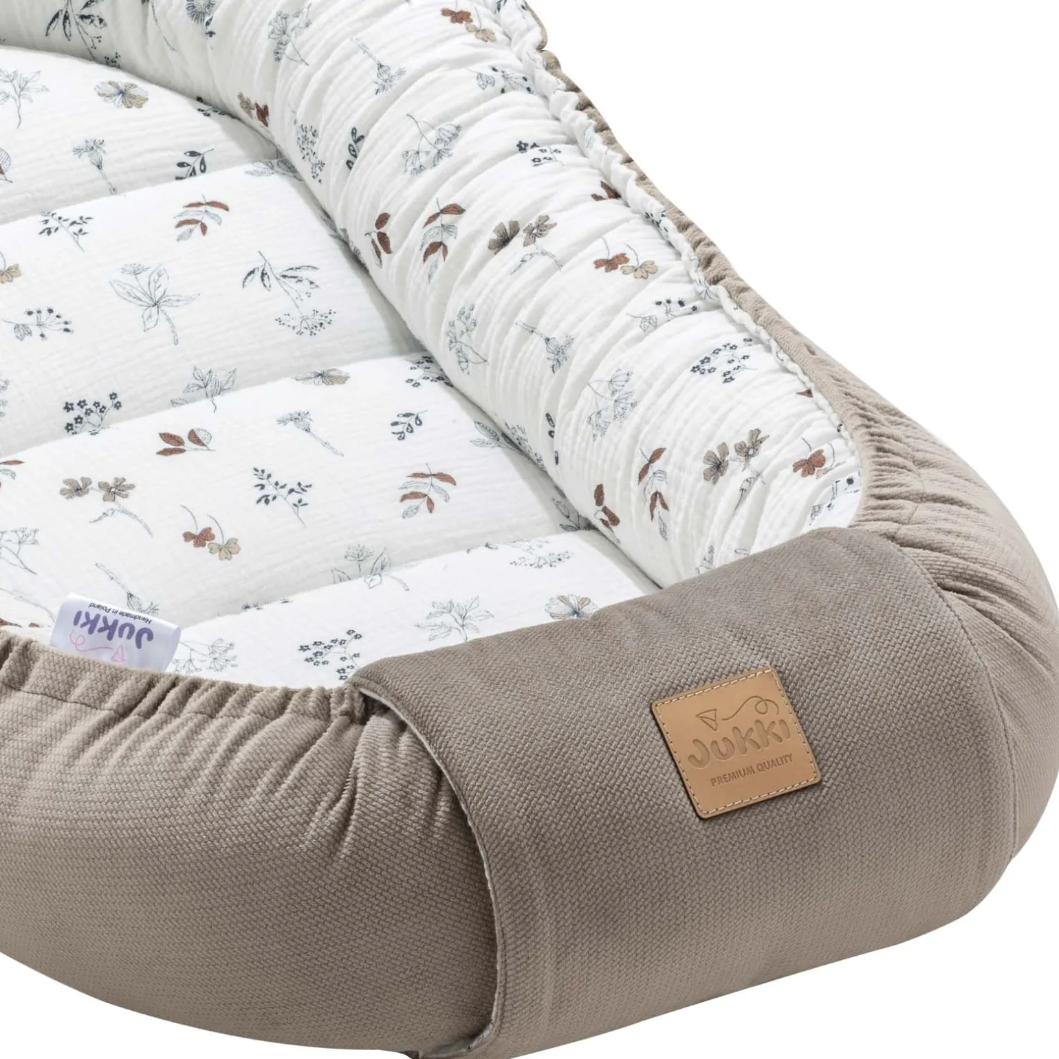 Muślinowy Kokon Comfort - Simply Nature i Latte Velvet
