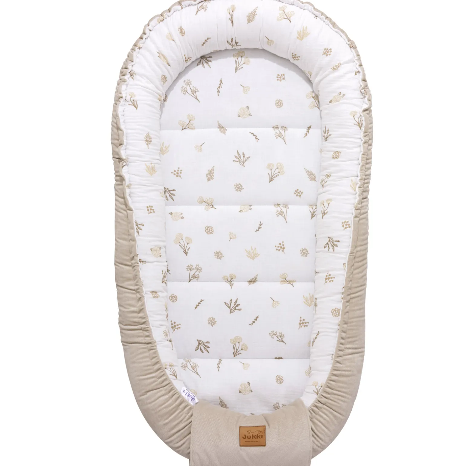 Muślinowy Kokon XXL 65 x 120 cm - Golden Meadow i Ecru Velvet