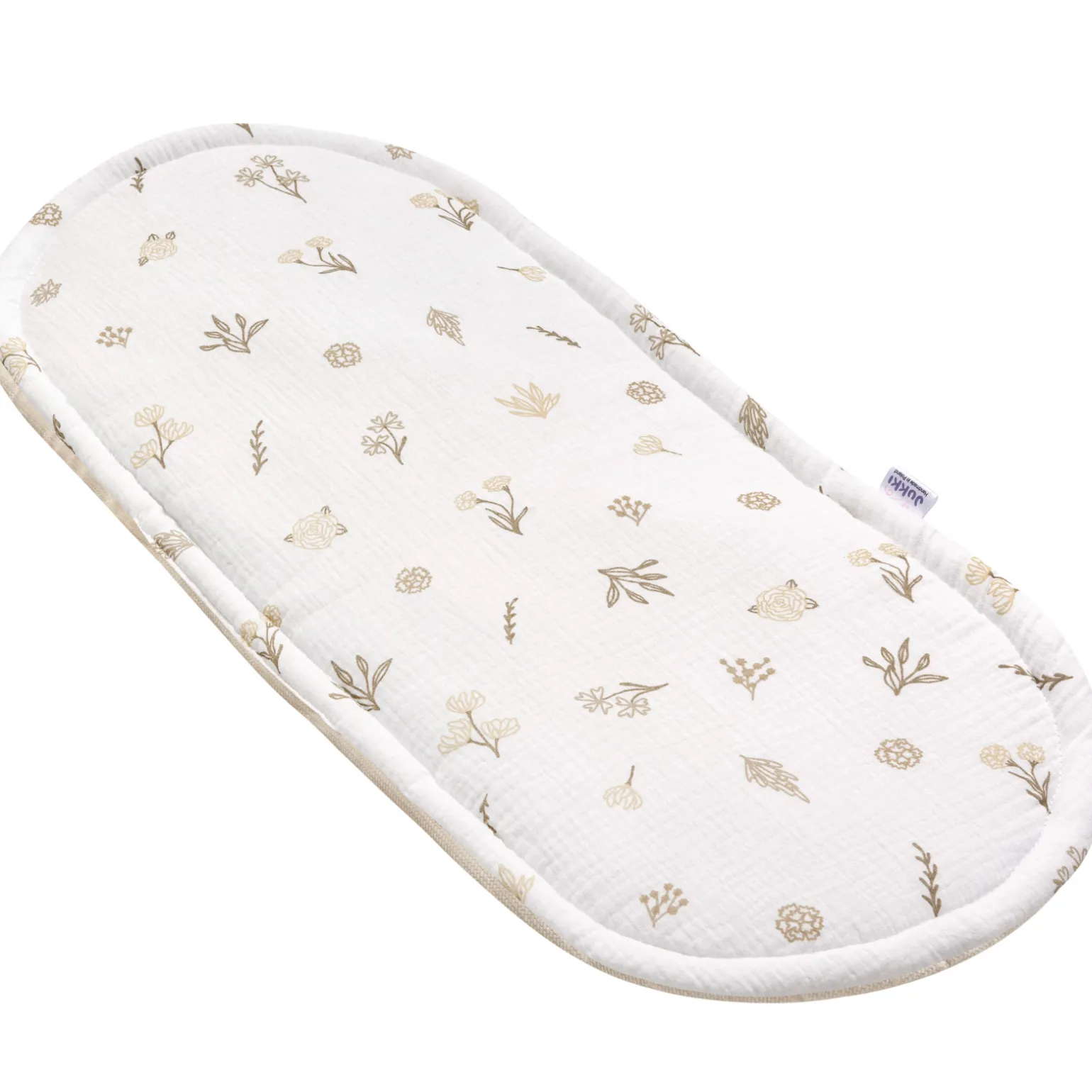 Muślinowy Materac do kokonu Comfort - Golden Meadow i Ecru Velvet
