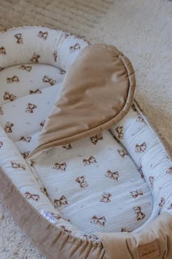 Muślinowy Materac do kokonu Comfort - Baby Bear i Toffee Soft Velvet