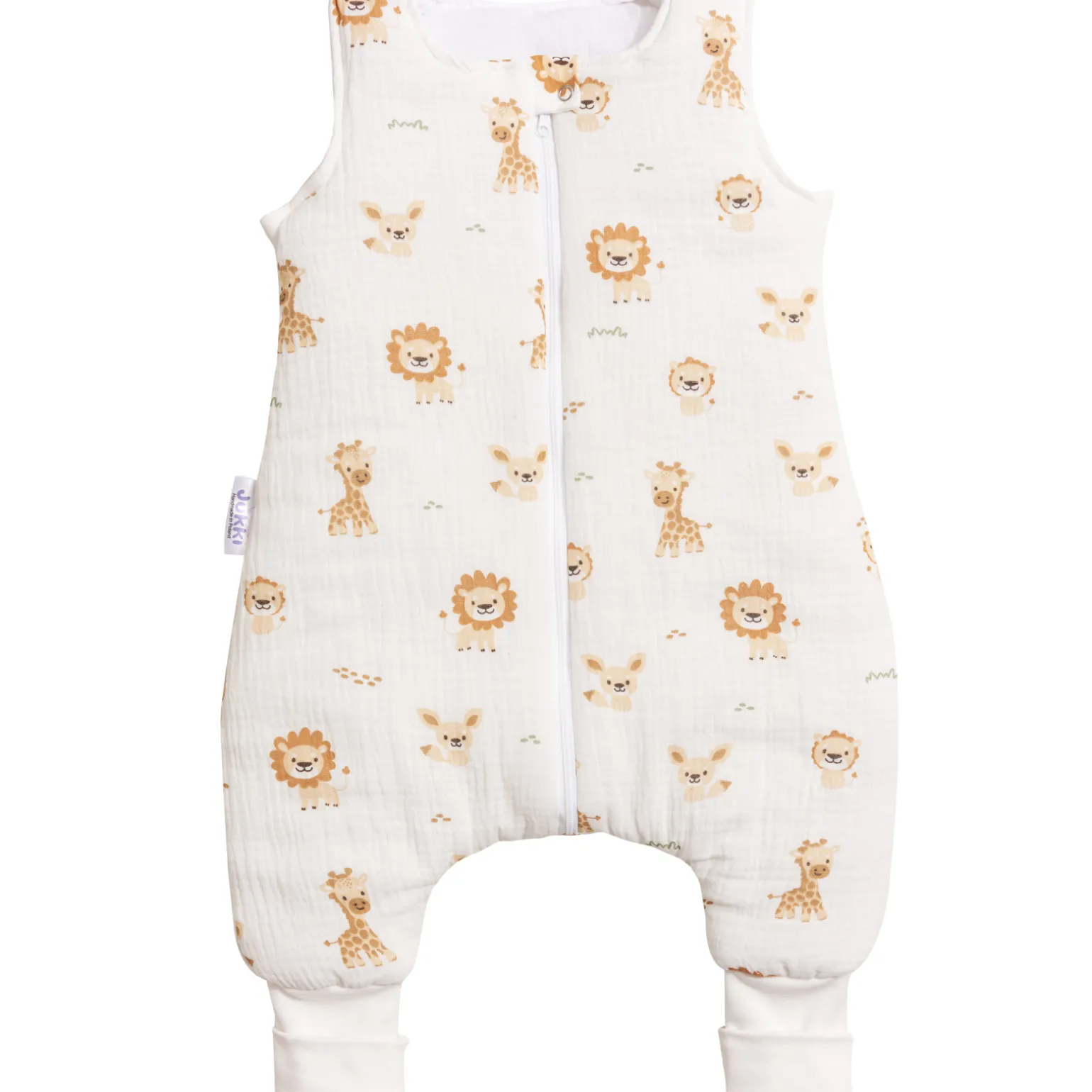 Muślinowy Śpiworek dziecięcy XL - ocieplany z nogawkami - Baby Safari