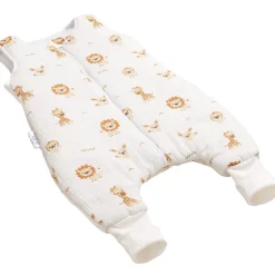 Muślinowy Śpiworek dziecięcy XL - ocieplany z nogawkami - Baby Safari