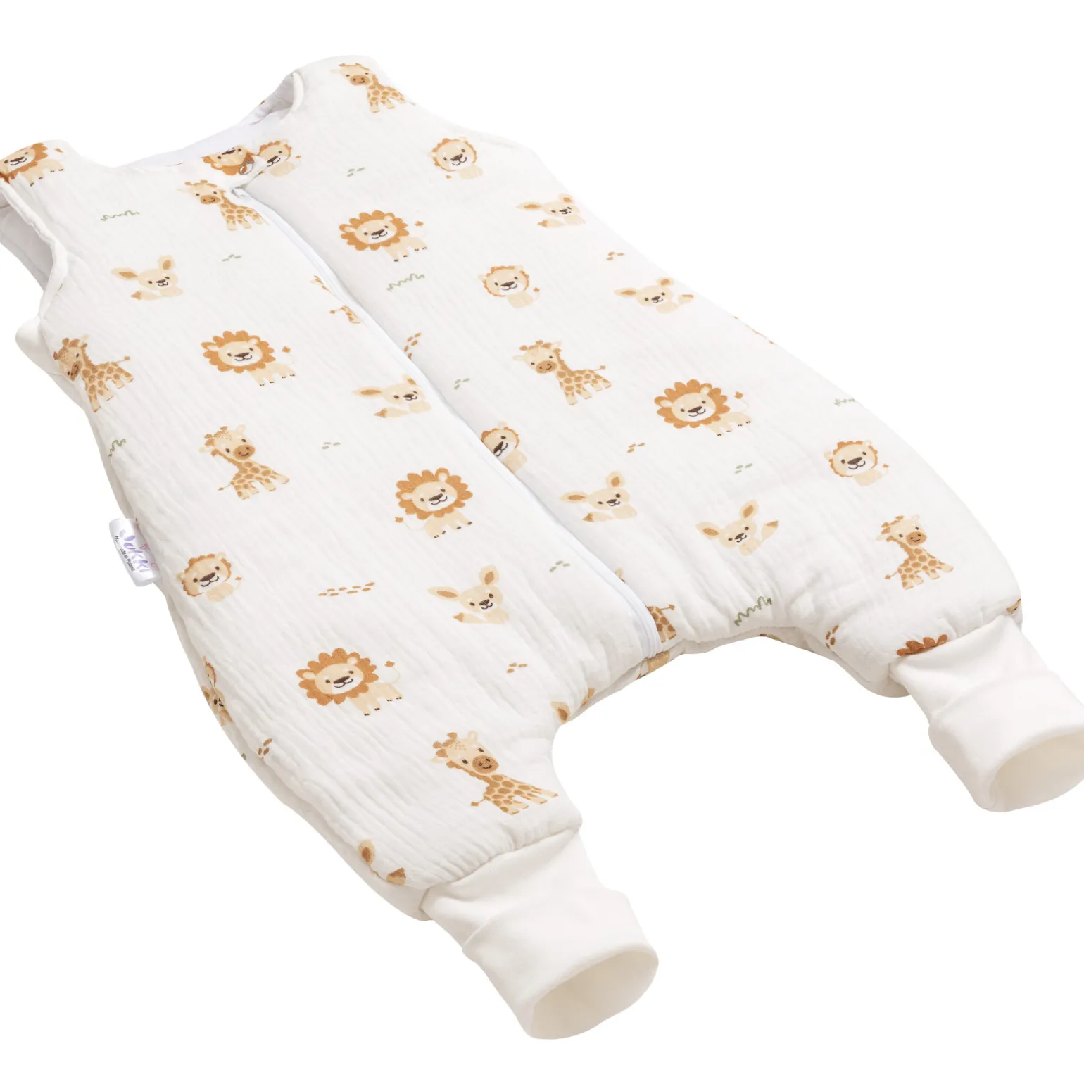 Muślinowy Śpiworek dziecięcy XL - ocieplany z nogawkami - Baby Safari