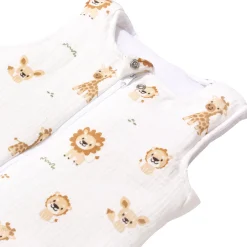 Muślinowy Śpiworek dziecięcy XL - ocieplany z nogawkami - Baby Safari