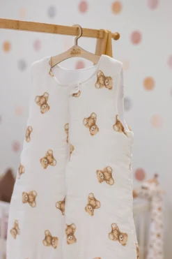 Muślinowy Śpiworek dziecięcy XL - ocieplany z nogawkami - Mr. Teddy