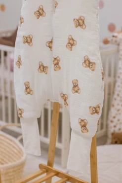 Muślinowy Śpiworek dziecięcy XL - ocieplany z nogawkami - Mr. Teddy