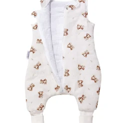 Muślinowy Śpiworek dziecięcy XL - ocieplany z nogawkami - Baby Bear
