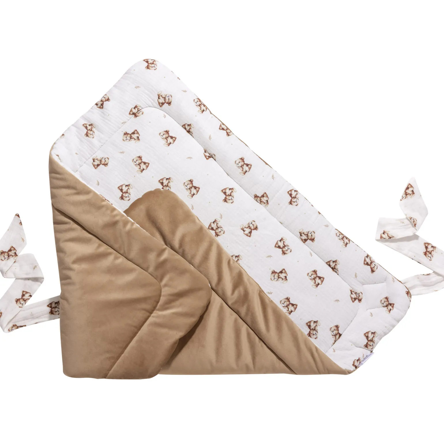Muślinowy Rożek niemowlęcy Velvet - Baby Bear i Toffee Soft Velvet