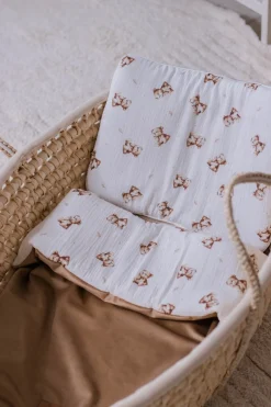 Muślinowy zestaw do wózka - Baby Bear i Toffee Soft Velvet