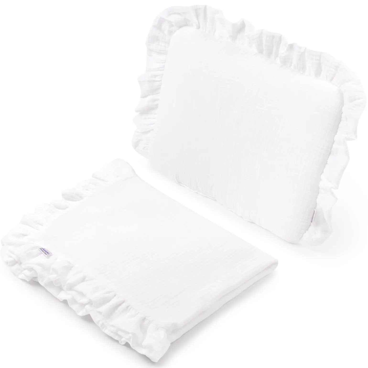 Muślinowy zestaw do wózka - White