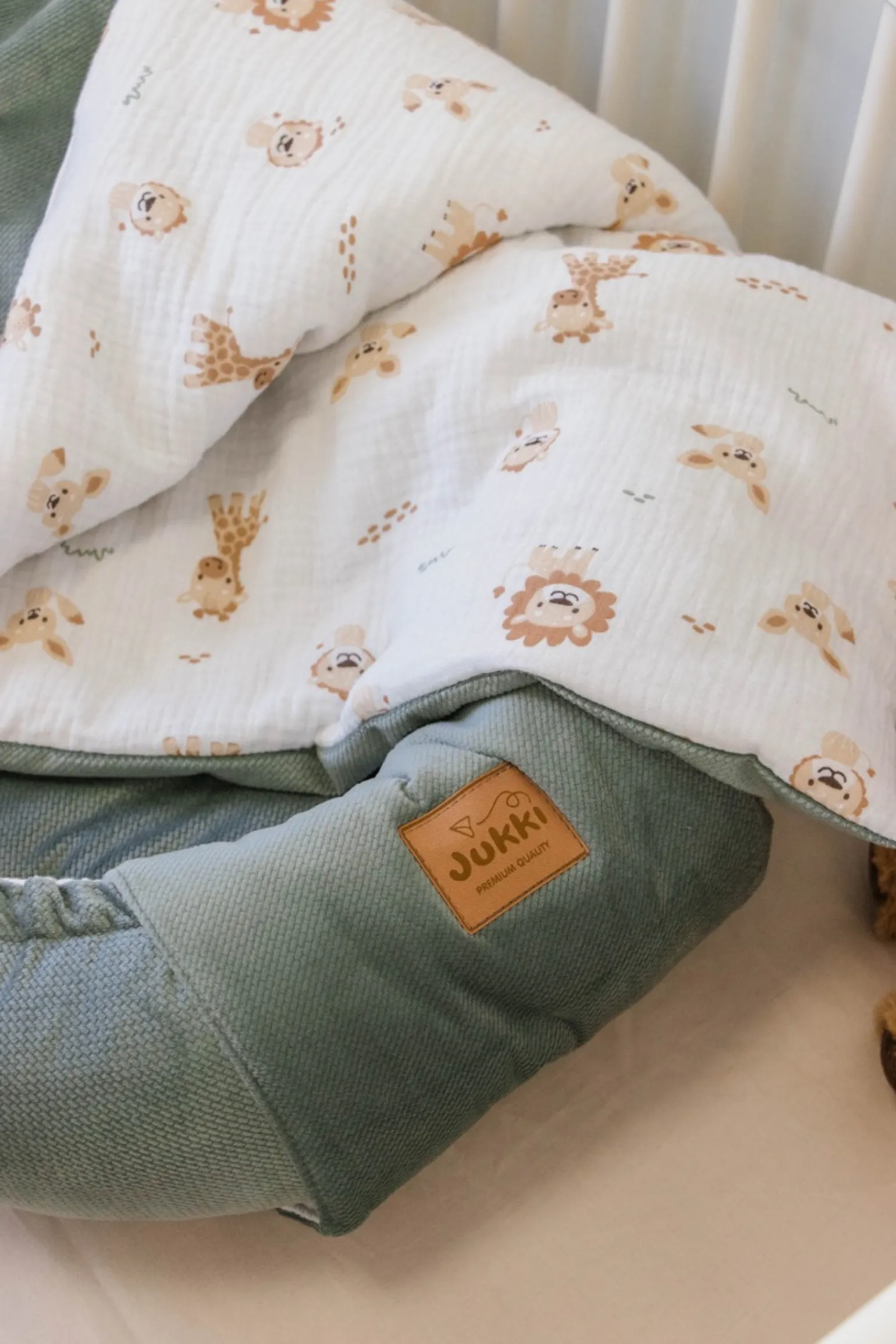 Muślinowy Zestaw 5 elementowy Comfort - Baby Safari i oliwkowy Velvet