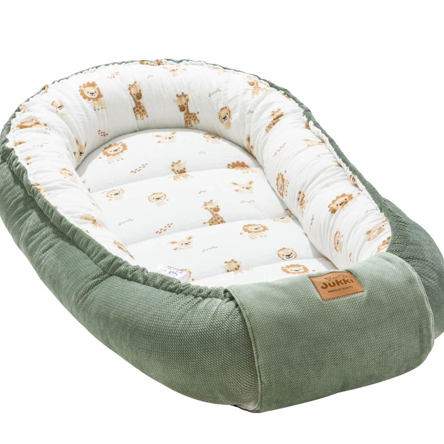 Muślinowy Zestaw 5 elementowy Comfort - Baby Safari i oliwkowy Velvet