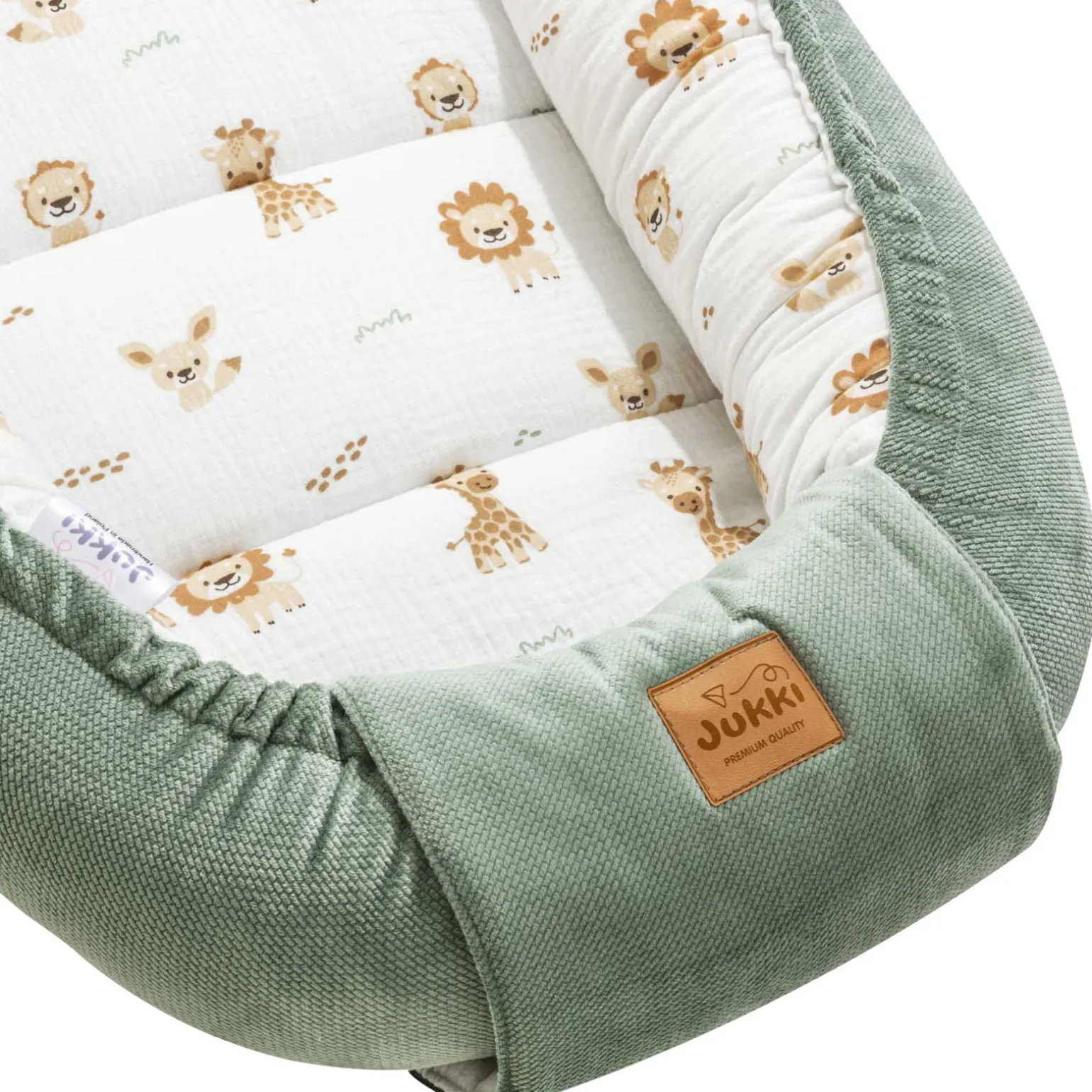 Muślinowy Zestaw 5 elementowy Comfort - Baby Safari i oliwkowy Velvet