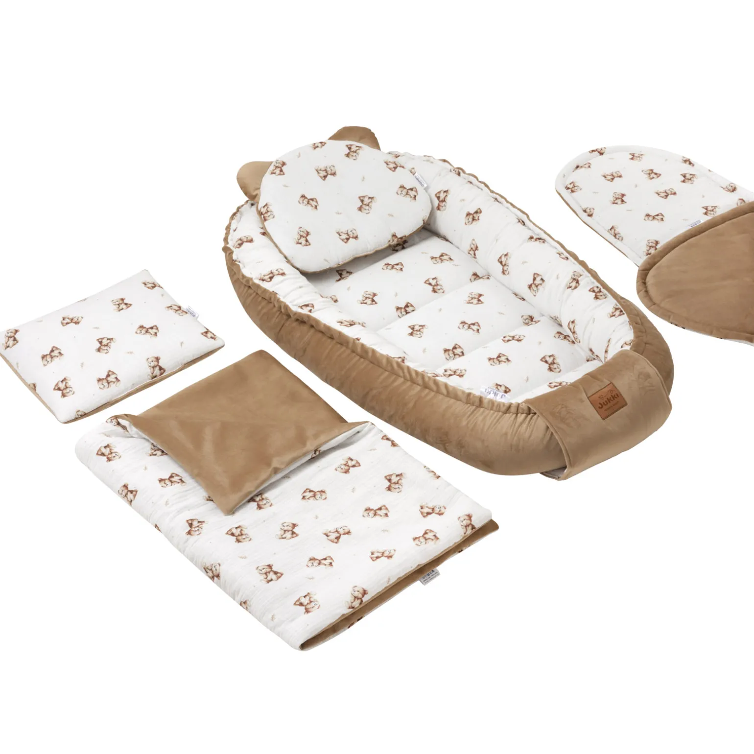Muślinowy Zestaw 5 elementowy Comfort - Baby Bear i Toffee Soft Velvet