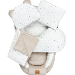 Muślinowy Zestaw 5 elementowy Comfort - Little Stars i Ecru Velvet