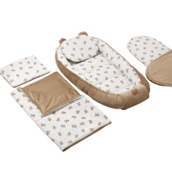 Muślinowy Zestaw 5 elementowy XXL - Baby Bear i Toffee Soft Velvet