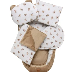 Muślinowy Zestaw 5 elementowy XXL - Baby Bear i Toffee Soft Velvet