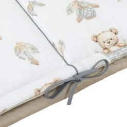 Ochraniacz do łóżeczka - Boho Bears i Cappuccino Soft Velvet