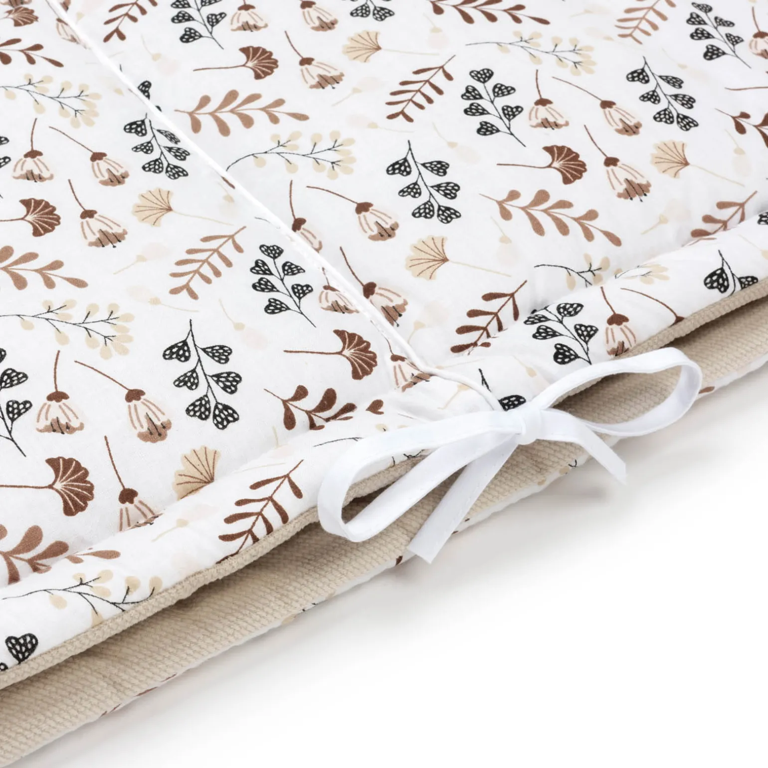 Ochraniacz do łóżeczka - Boho Garden i ecru Velvet