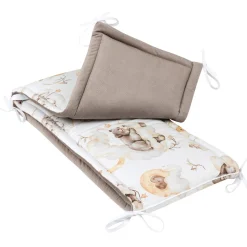 Ochraniacz do łóżeczka - Sweet Teddy i Latte Velvet