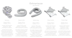 Ochraniacz do łóżeczka XXL - Blackberry Dreams I Old Rose Velvet