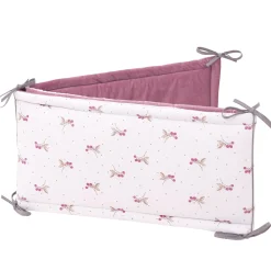 Ochraniacz do łóżeczka XXL - Blackberry Dreams I Old Rose Velvet