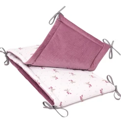 Ochraniacz do łóżeczka XXL - Blackberry Dreams I Old Rose Velvet