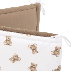 Ochraniacz do łóżeczka XXL - Mr. Teddy i Caramel Velvet