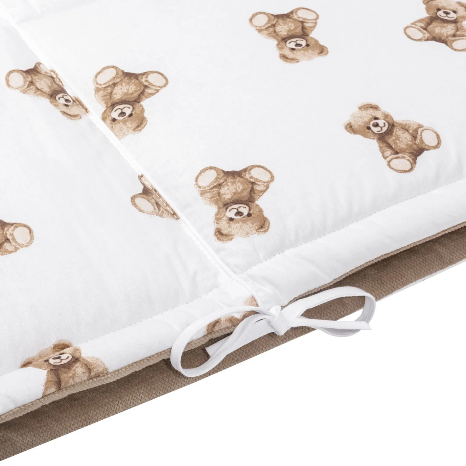 Ochraniacz do łóżeczka XXL - Mr. Teddy i Caramel Velvet