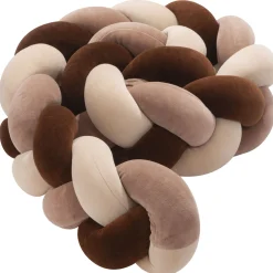 Ochraniacz warkocz do łóżeczka pleciony, 200 cm - Latte Mix