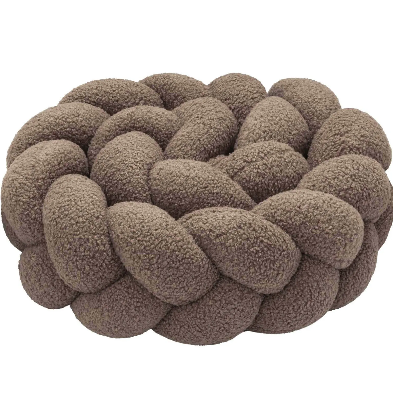 Ochraniacz warkocz do łóżeczka pleciony BOUCLE, 180 cm - Brown