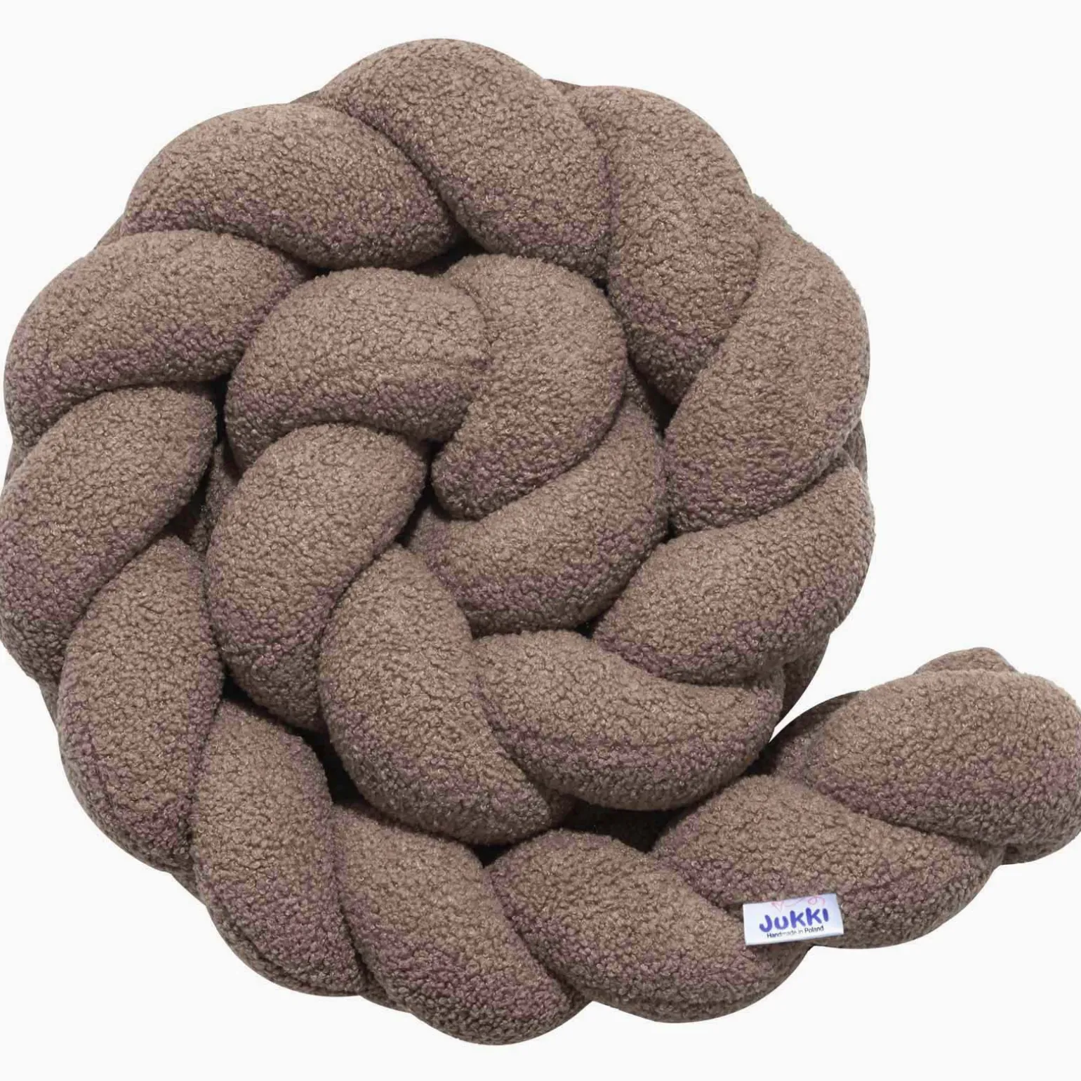 Ochraniacz warkocz do łóżeczka pleciony BOUCLE, 180 cm - Brown