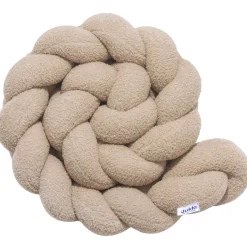 Ochraniacz warkocz do łóżeczka pleciony BOUCLE, 180 cm - Beige