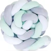 Ochraniacz warkocz do łóżeczka pleciony, 200 cm - Mix Mint