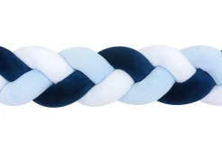 Ochraniacz warkocz do łóżeczka pleciony, 200 cm - Mix Blue